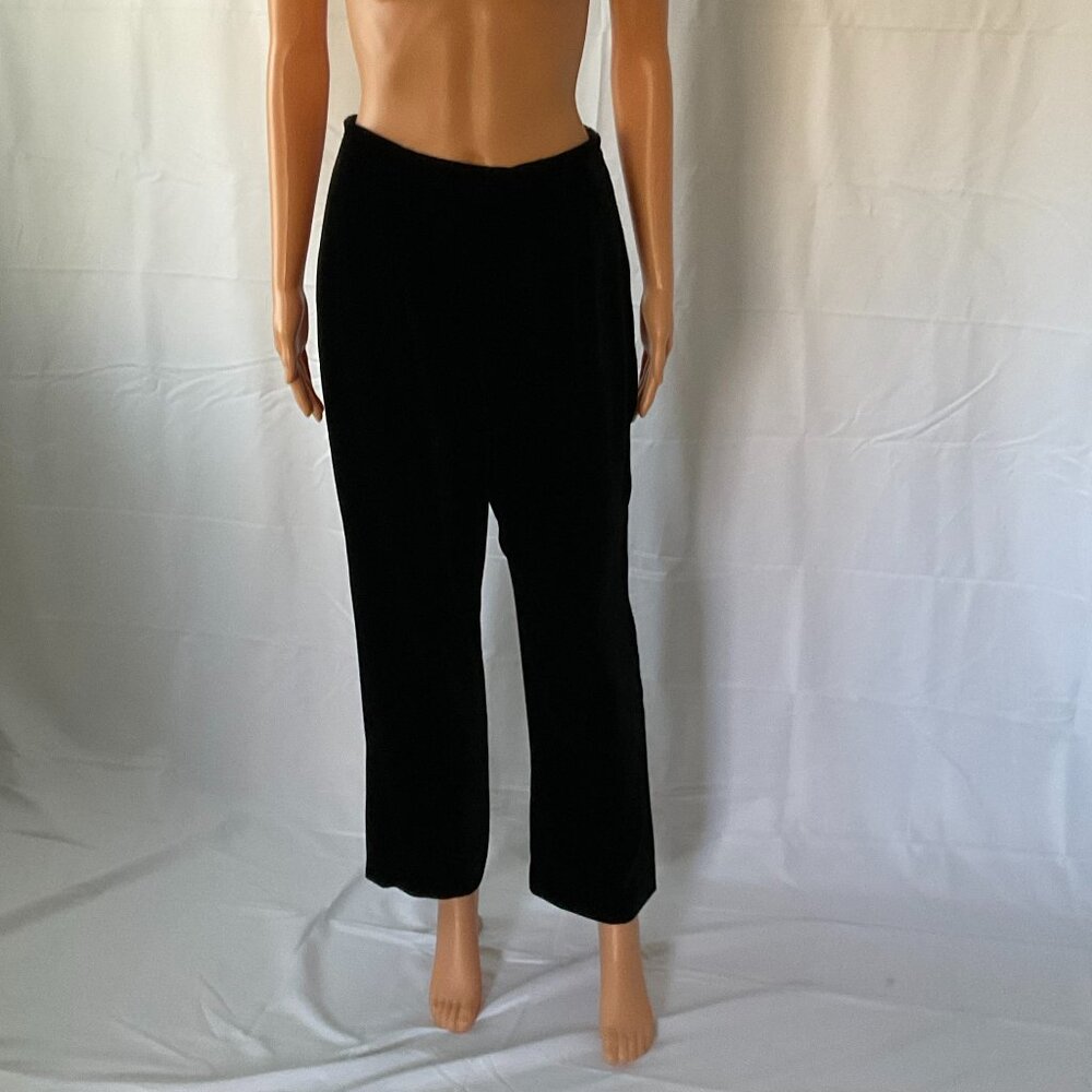 Kay Unger Black Silk/Rayon (Velvet look) Pants / Size 6  / Elegant/Chic